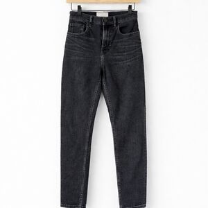 Everlane The High Rise Straight Jean Black Washed Size 26 Sustainable Classic